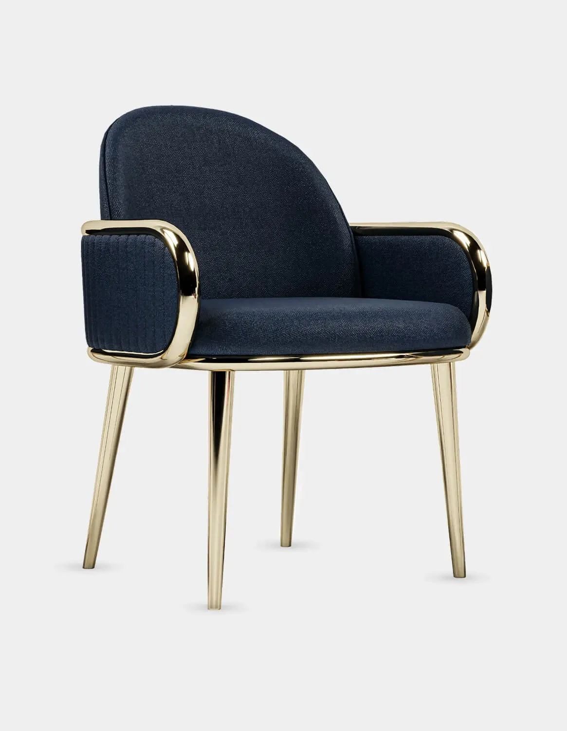 Accent Chair with Gold Frame