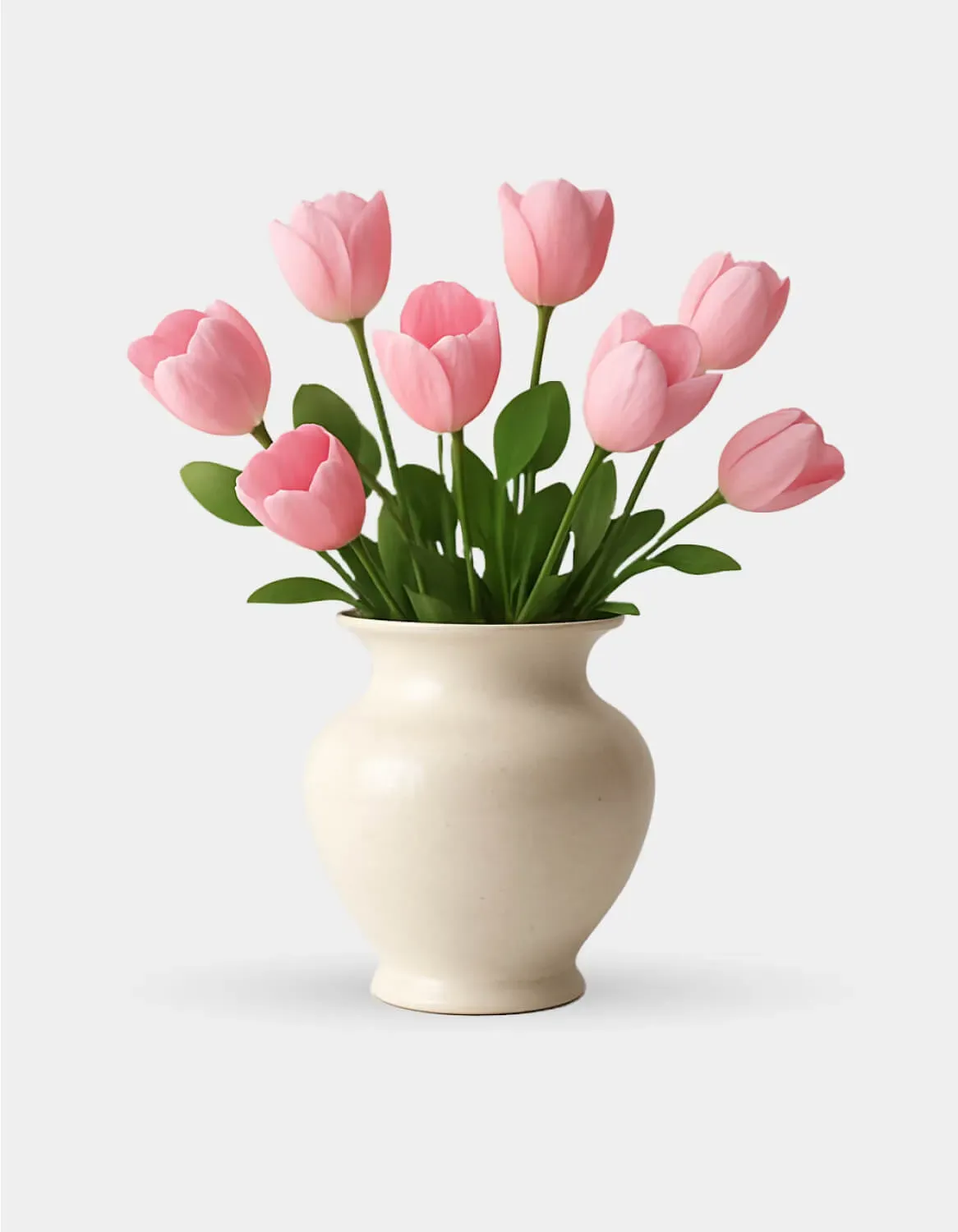 Neutral-Toned Flower Vase